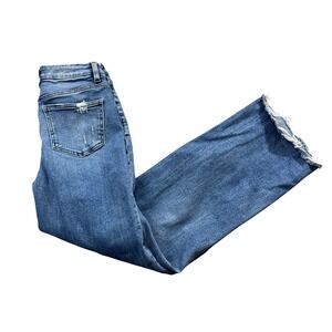 Flying Monkey L A Jeans 27 Cotton Blend Raw Hem Wide Legs